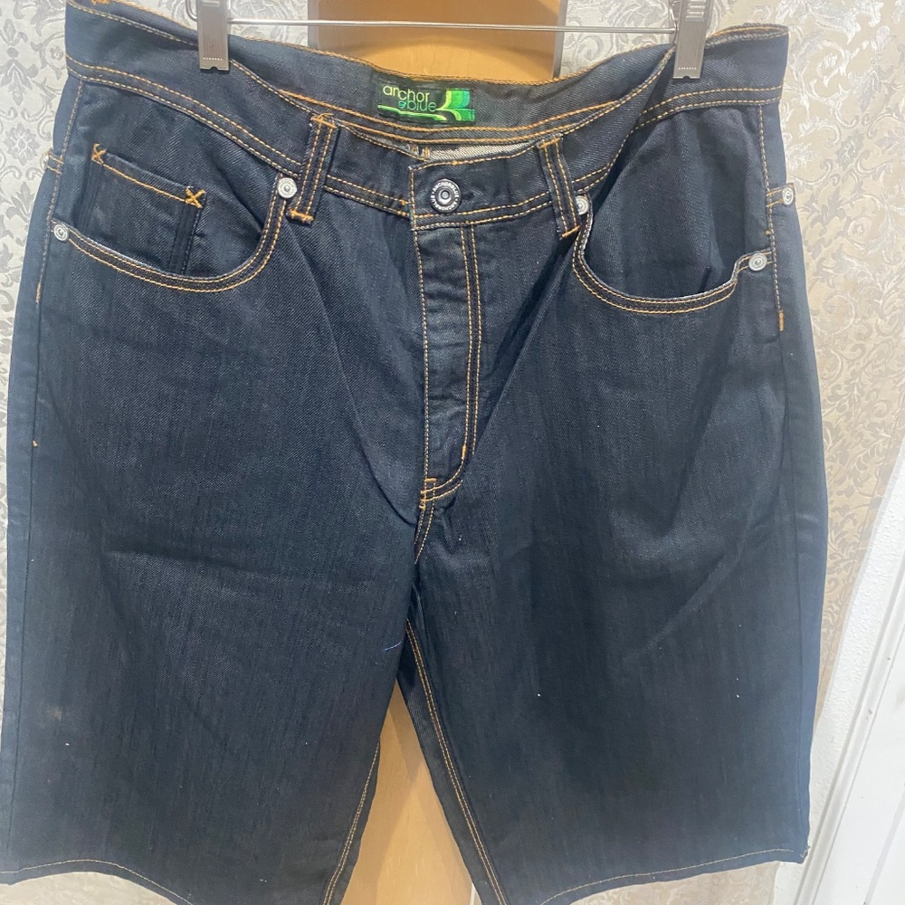 Anchor Blue Contemporary Denim Shorts Sz 36 - Picture 6 of 7